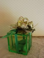 Box 5x5x5 plexiglass verde